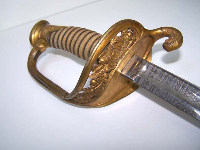 A Fine U.S. Navy Model 1852 Officer's Sword signed Horstmann & Sons, Philadelphia